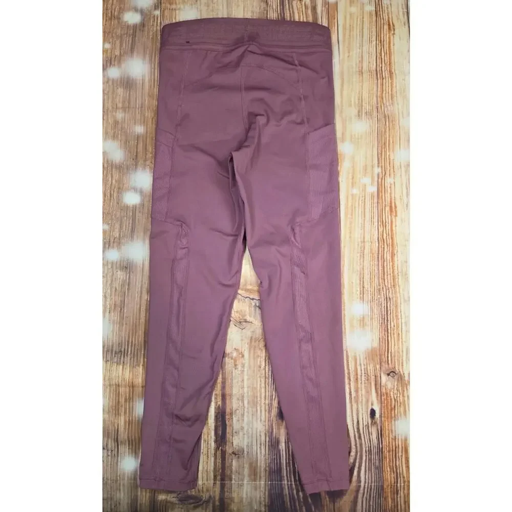Nike Pro 7/8 training leggings w/ Side Drop In Pockets Mauve Size Small